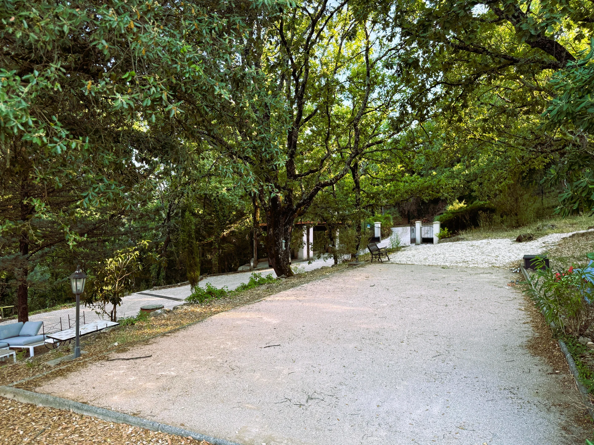 Tree-lined entrance and access to Domaine de l'Issole